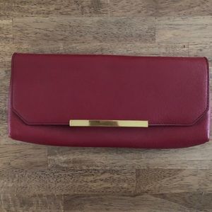 J. Crew leather oversized clutch